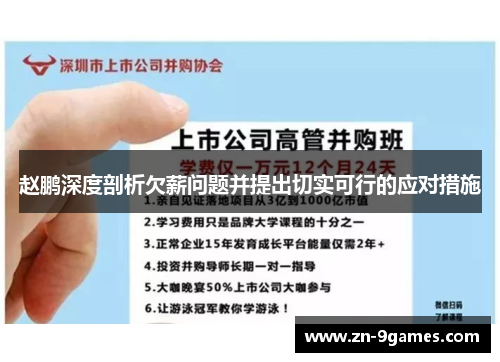 赵鹏深度剖析欠薪问题并提出切实可行的应对措施